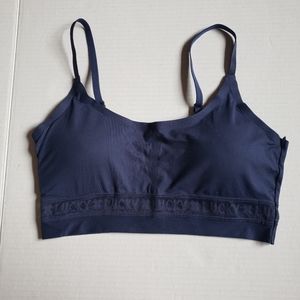 Lucky Brand Padded Bralette/Sports Bra Blue M